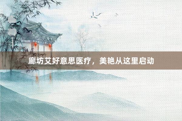 廊坊艾好意思医疗，美艳从这里启动
